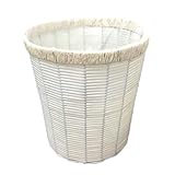 定番バスケット　PEカゴ　尺鉢丸タイプ　鉢カバー　白　2-2009