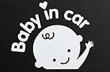 EFORCAR 安全サイン 赤ちゃんベビー キッズ 乗車用 デカールステッカー baby in car 赤ちゃんが乗ってます
