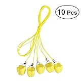 OUNONA 歯ケース　乳歯ケース　赤ちゃん　記念　プラスチック　ロープ付き　乳歯入れ　プレゼント　お出産祝い　保存ボックス　子供の成長の証　幸せな思い出（黄色）10個