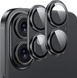 「Actfrain」2枚セットiPhone 17用 カメラ保護フィルム 【アルミ合金+9H強化ガラス】レンズ全面保護 耐衝撃/擦り傷防止/露出オーバー防止 高透過率 曇りなし 強粘着設計 黒縁デザイン ライトブルー