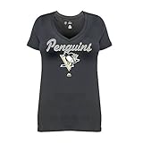 NHL Pittsburgh Penguins半袖VネックTシャツ、1 x、ブラック