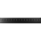 スリップオン(Slip-On) アルミルーラー15cm ブラック B-DAR-2802 定規 線引き シンプル 0cm表記付き カッター定規 アルミ製 ギフト