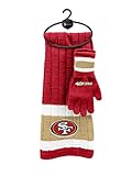 San Francisco 49ersスカーフ&グローブセット1つサイズOSFA – チームカラー