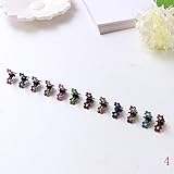 Nice Days(ナイス ディズ) 【12個セット】ヘアアクセサリー 子供用 ミニ 髪ピン 髪クリップ 髪爪クリップ キュート フラワー (4#)