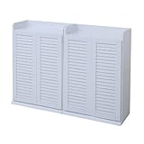 JKプラン Calcite シューズボックス ムレなく風通りのよいルーバー式 スリム幅60cm(2個組） ホワイト SGT-0089-WH