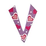 ホームDecor Sassy文字Polyresinアルファベット壁装飾 4 EK5851 V-HEARTS