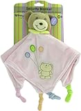 Russ Baby Bow Teddy Bear Rattle Blanket in Pink by Russ Berrie