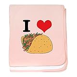CafePress – I Heart ( Love ) Tacos幼児毛布 – スーパーソフトベビー毛布、新生児おくるみ ピンク 04717226736832E