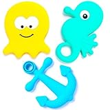 BEBE Advanced 'Under the Sea' Teething Toys & Gift Bag - Gum Massagers, Studded & Large (Set of 3) [