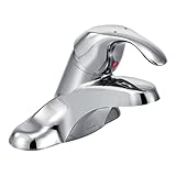 Moen 8439F05 Commercial M-Bition 4-Inch Centerser Lavatory Faucet with 3-Inch Lever Handle, 0.5-gpm,