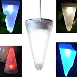 D-S ソーラー充電式 ガーデンライト LEDライト ハンギングタイプ カラフル トライアングル 装飾品 プレゼント クラブパーティー用 アウトドア (1)