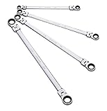 Sunex 9923 SAE Extra Long Double Box Flex Head Ratcheting Wrench Set, 4-Piece [並行輸入品]