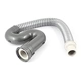 uxcell 排水管　排水パイプ　流し台用ホース　グレー　洗面所　洗面器用品