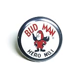 缶バッチ 〔BUD MAN:ブルー〕 モーター/アドバタイジング カンバッチ アメリカ雑貨 アメリカン雑貨