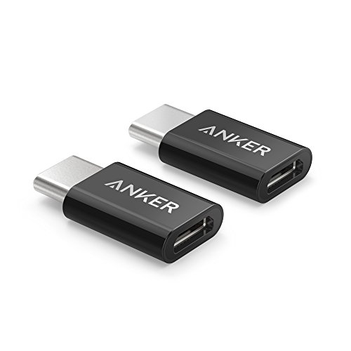 【2個セット】Anker USB-C & Micro USB アダプタ (Micro USB → USB-C変換アダプタ / 56Kレジスタ使用 / Quick Charge対応) 新しいMacBook、ChromeBook Pixel、Nexus 5X、Nexus 6P、Nokia N1、OnePlus 2 他対応(ブラック)