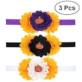 FRCOLOR ハロウィン ベビー ヘアバンド ヘアリボン 子供 髪飾り 髪留め パンプキン カチューシャ ヘアアクセサリー 出産祝い 記念撮影 3枚組