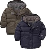 kids baby GAP フード付 ダウン ジャケット （ネイビー・オリーブ）【月齢：４歳~5歳】（並行輸入品） (4YRS（4歳）, オリーブ)