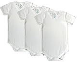 CBObaby Largeサイズ4t 5t 6t 7半袖Vネックボディスーツ3 PK カラー: ホワイト