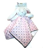 Blankets & Beyond Nunu Adorable Long-Eared Bunny White/Pink (9m+) [並行輸入品]