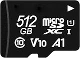 microSD カード 512GB 100MB/s UHS-I U1 V10 A1 IPX7 Full HD