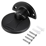 (Black) - Sumnacon Powerful Stainless Steel Magnetic Door Stopper, Solid Metal Door Stop Catch with 