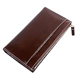 長財布 レディース 三つ折り レザー ロングウォレット大容量 (Brown(褐色 ))