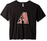 MLB Arizona DiamondbacksレディーススクープネックロゴTシャツ、1 x、ブラック