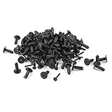 7.2ミリメートル穴黒いプラスチックリベットトラックのドアバンパーファスナー100個
