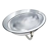 Just Manufacturing OLF-17521-3 (4"oc) Single Bowl Lavatory - Self-Rimming -18 Gauge - with Overflow