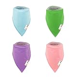 ALVABABY 赤ちゃん よだれかけ ビブ 三角 バンダナ スナップ サイズ調整可能 4枚セット SJB01-PC-JP