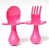 ベビースプーン フォーク ショッキングピンク グラビーズ