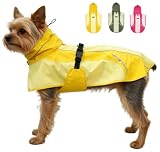 MAMORE 犬用レインコート カッパ ペットレインコート 反射 防水 ドッグ雨具 小型犬 中型犬 大型犬 防風 通気 脱着簡単 調整可 散歩 (イエロー, M) [並行輸入品]