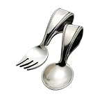 Reed & Barton Pewter 2 Piece Baby Feeding Set, Baby Beads by Reed & Barton