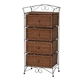 50-4段 ランドリー ブラックアイアン 50cm 4段 収納 RAN-5204BR スチール