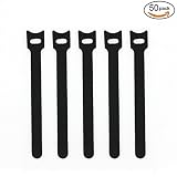 Pasow 50pcs Reusable Fastening Adjustable Cable Ties Strap Wire Management (6 Inch, Black) [並行輸入品]