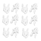 オートカー白いプラスチックフードプロップロッドサポートクリップ20個