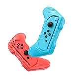 Baseus Switch Joy-Con グリップ 2個セット 装着簡単 持ちやすい (レッド＋ブルー)