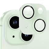 カメラフィルム iPhone15/iPhone15 Plus用 カメラ保護 アルミ合金製 強化ガラス アイフォン15/15plusカメラカバー キズ防止 耐衝撃 露出オーバー防止 超高透過率 あいふぉん15/あいふぉん15プラス レンズカバー グリーン