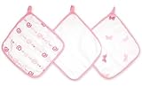 Aden by aden + anais 3 Pack Muslin Washcloths, Girls And Swirls by aden + anais [並行輸入品]