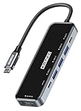 アドテック 6-in-1 USB-C HUB ドッキングステーション PD100W パススルー対応 5Gbps 4K/60Hz USB-C USB-A 3ポート Surface MacBook Air iPhone 17 対応 usbc 3.0 gen1 高速充電 急速充電 変換 USB ハブ アダプタ パススルー 給電 AHUB-VA3CP-4K30