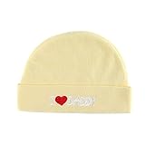冬のかわいいベビーコットンニット帽子、赤ちゃん男の子と女の子（6?12ヶ月）、私はパパが大好き, イェロー