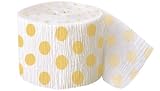 Sunflower Dots Crepe Streamer by Unique Party