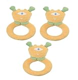 Angel Dear 3個リングRattlesセット、イエローCyclop