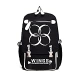 韓流グッズ 可愛 ファッション 防弾少年団 BTS Bangtan Boys 花様年華Young Forever 2017 THE WINGS TOUR バッグ リュックサック (ブラック)