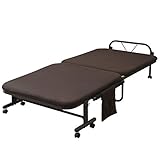 山善(YAMAZEN) 折りたたみベッド(シングル) BB-8S(WDB) ダークブラウン