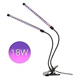 Liebeye 植物育成ライト 植物ランプ 改良版 LED 360度 USB 調節可能 グリップ型 18w 赤/青 水耕栽培 室内栽培 植物育成用 USB型