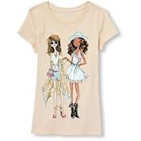 ザ・チルドレンズプレイス THE CHILDREN'S PLACE/ ショートスリーブグリッターボホファッショニスタグラフィックティ シーシェル トップス半袖Tシャツ 7～8歳【並行輸入】