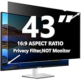 ACONETMAX 43インチ コンピュータープライバシースクリーンフィルター 16:9ワイドスクリーンTVモニター用 取り外し可能な目の保護 アンチグレアブルーライトフィルター プライバシーシールド アンチスパイスクリーンプロテクター 43インチ