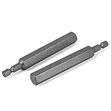 uxcell　六角ドライバービット　合金　グレー　12mm ドライバー六角ビット