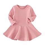 歌を愛する ガールズピュアコットンワンピースドレス (110CM(3T), パウダー)